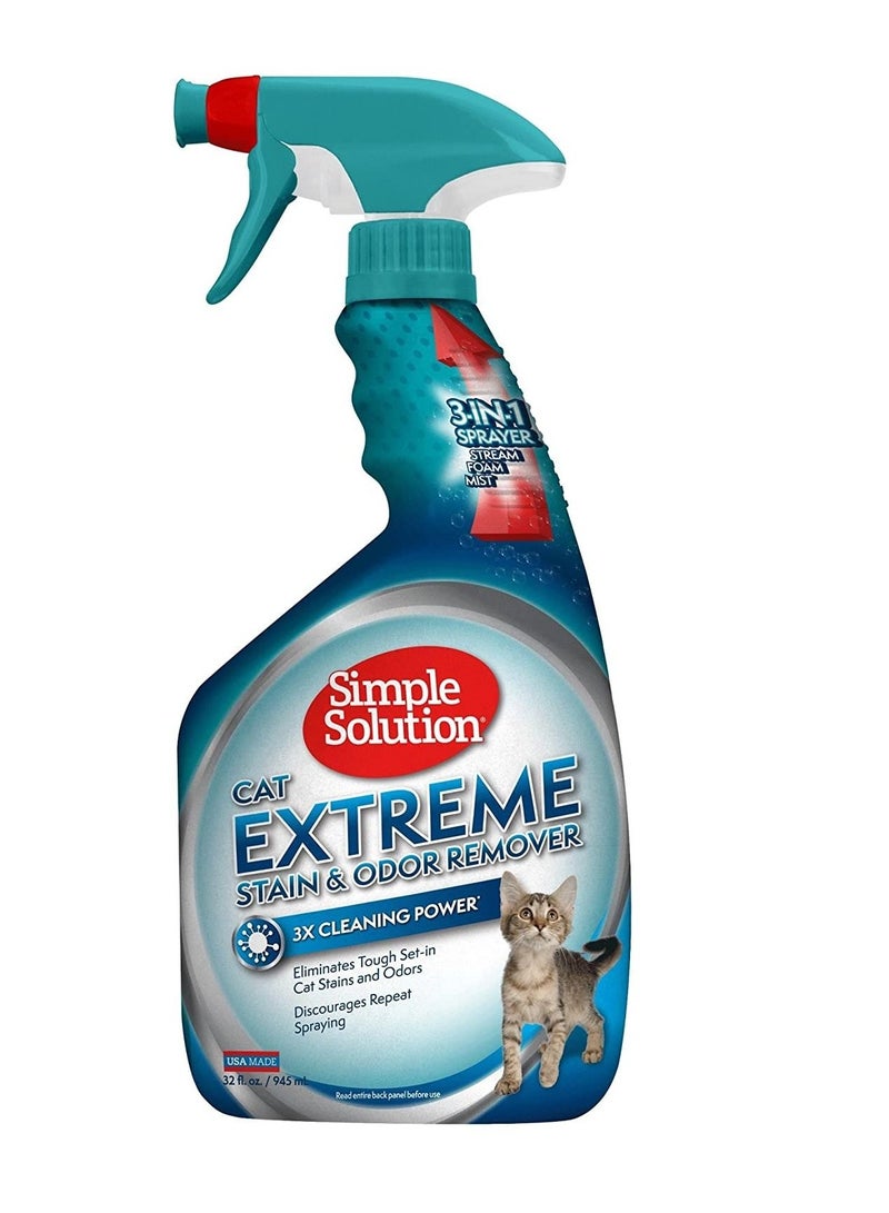 Simple Solution Extreme Cat Stain Odor Remover – 32 OZ - Image 1