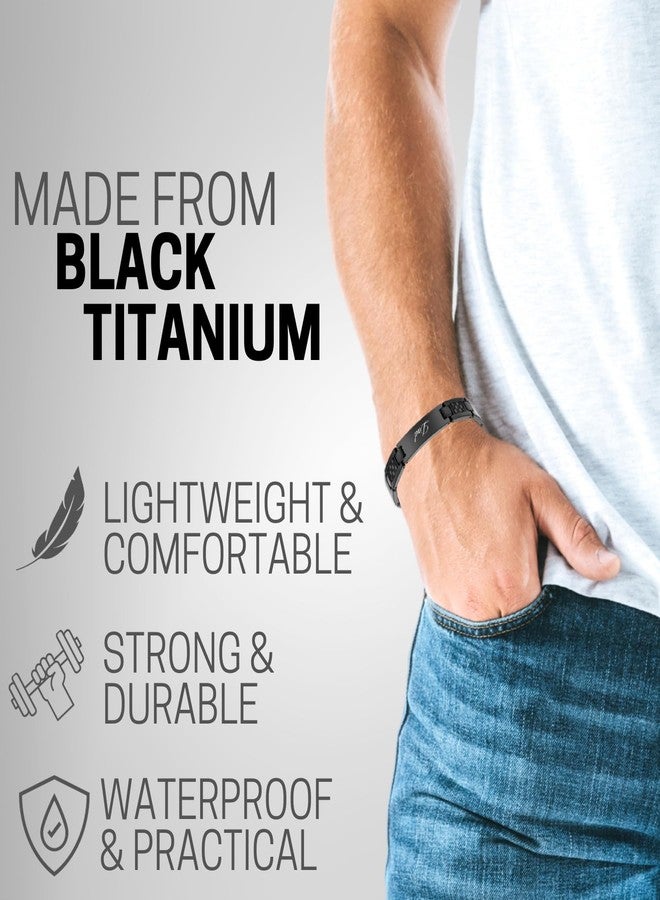 Willis Judd Mens DAD Titanium Bracelet Engraved Love You Dad Carbon Fiber Adjusting Tool & Gift Box Included - Image 4