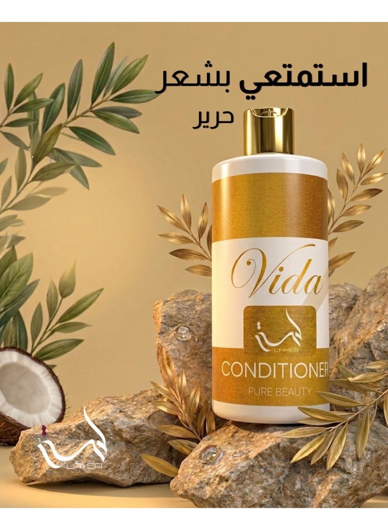 Vida Nourishing Hair Conditioner – Detangles, Softens & Adds Shine	Daily Use	1000 ml - Image 3
