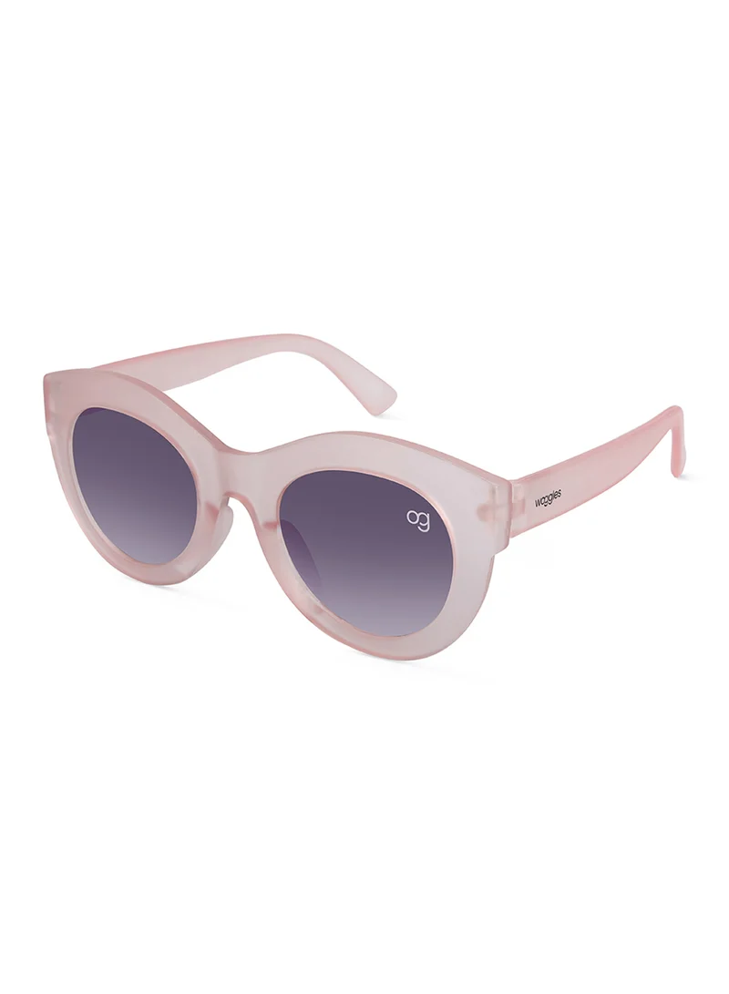 Woggles Helios Transparent Pink Round Kids Sunglasses