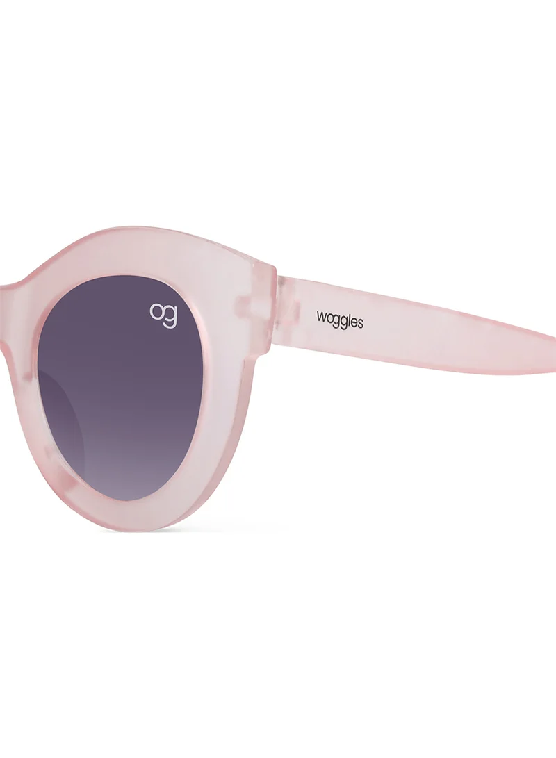 Woggles Helios Transparent Pink Round Kids Sunglasses