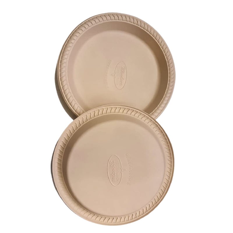 Panap Biodegradable Disposable Plain Plates Made of Corn Starch (10 inch, Pack of 25) - Image 3
