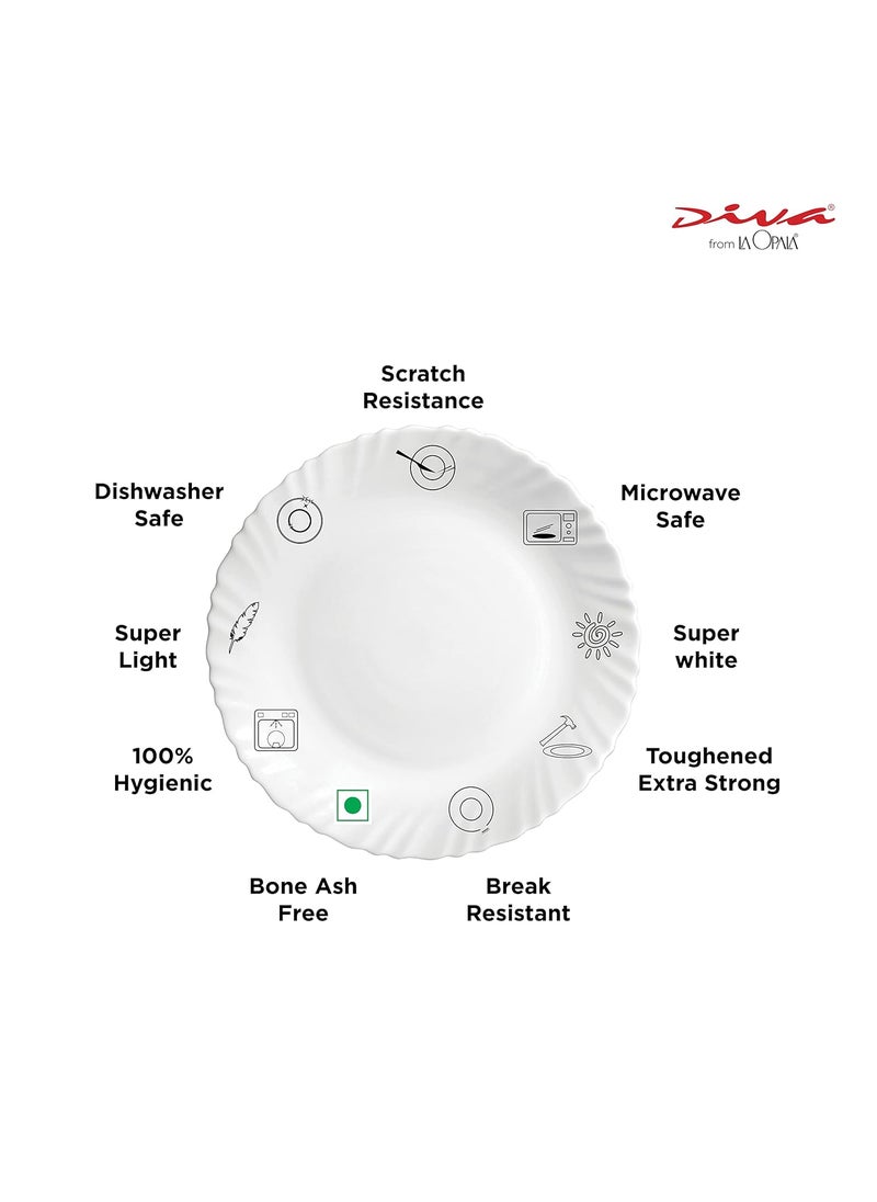 La Opala La Opala Diva, Opal Glass Crockery | Cup & Saucer Iris Regular, Set of 12 | Mystrio Black, 160 ml | for Tea & Coffee | Microwave Safe | 100% Vegetarian | Extra Strong | Super Light | Super White  - Image 3