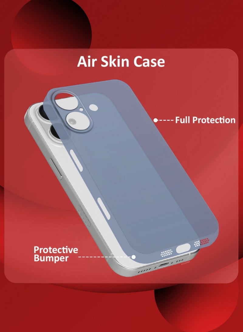 CATANES ( for iPhone 16 Plus ) 3 Pack,1 Case Cover and 2 Screen Protectors Air Skin Series Back Cover Sturdy Durable Thin Case Drop Protection Cover Clear - Image 3