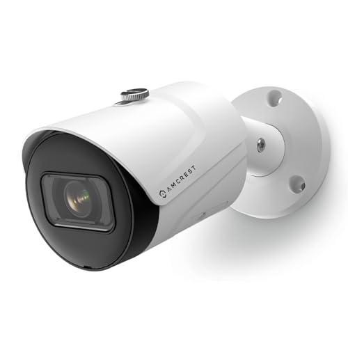 Amcrest 5MP Outdoor POE Camera 2592 x 1944p Bullet IP Security Camera IP67 132 Viewing Angle Human Vehicle Detection Tripwire Intrusion 5Megapixel IP5MB1186EWAIV3 White - Image 1
