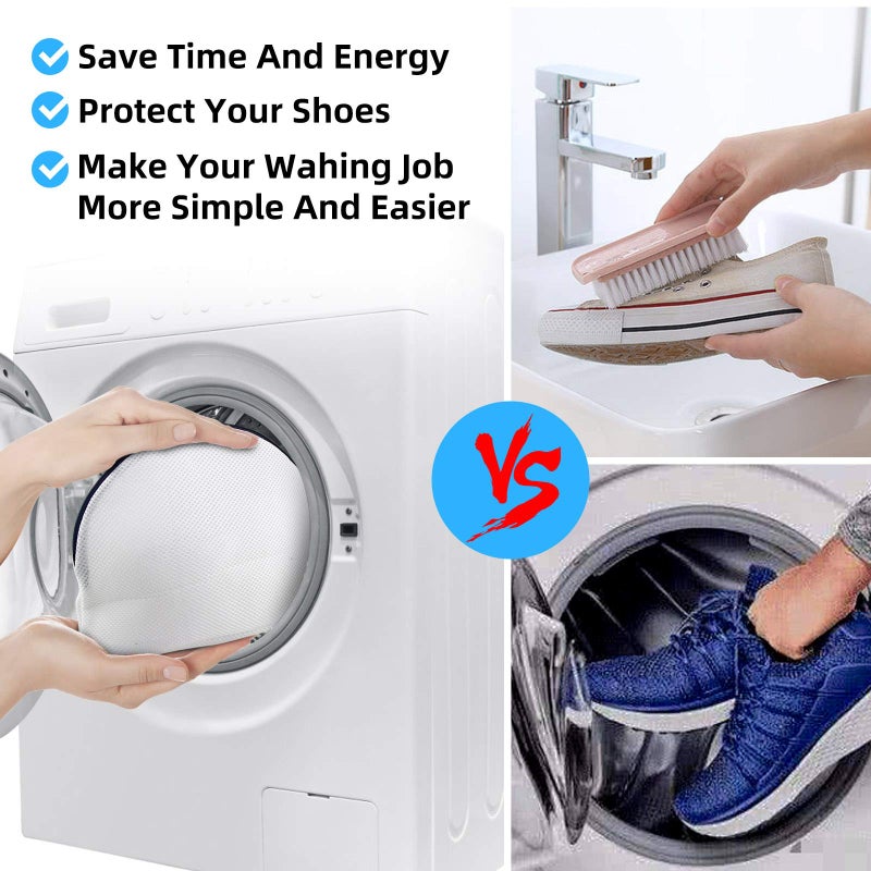 Gogooda 2Pcs Shoe Wash Bags Multi-Use Laundry Mesh Bags For Sneaker, Flat Shoes, Etc - Image 5