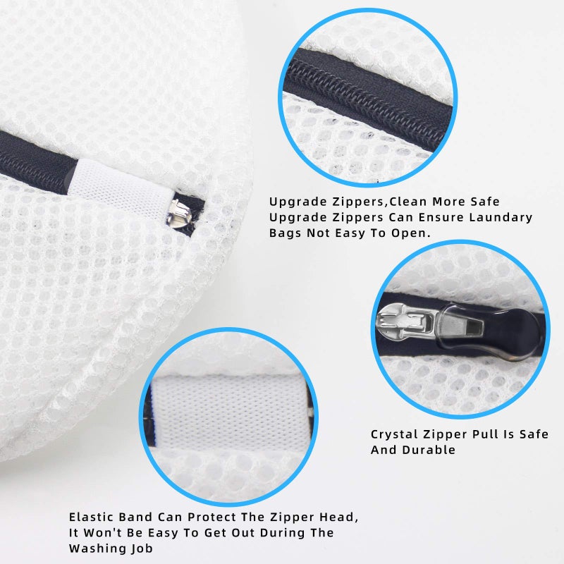 Gogooda 2Pcs Shoe Wash Bags Multi-Use Laundry Mesh Bags For Sneaker, Flat Shoes, Etc - Image 4