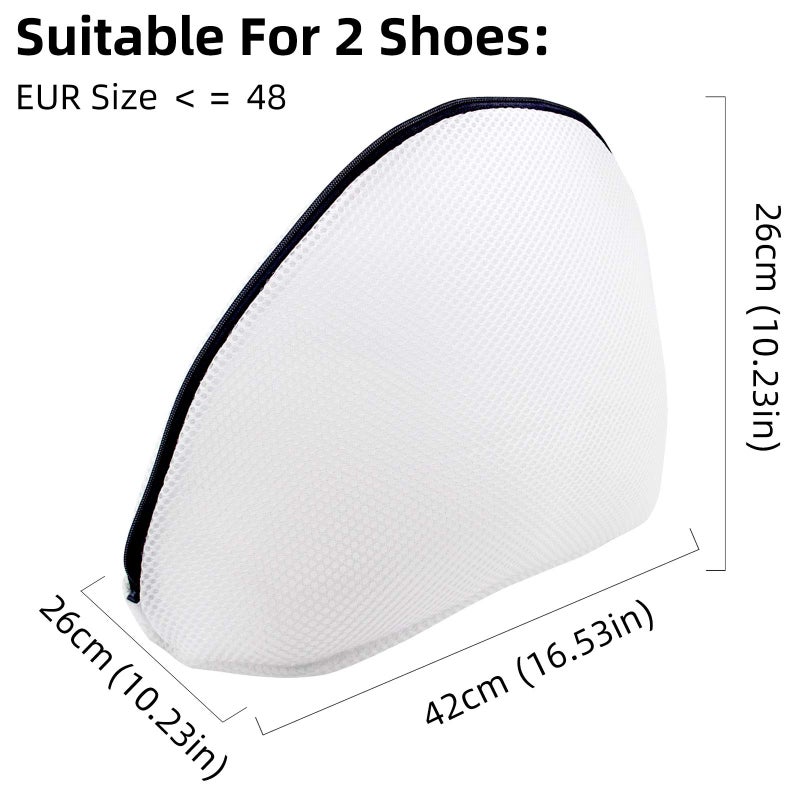 Gogooda 2Pcs Shoe Wash Bags Multi-Use Laundry Mesh Bags For Sneaker, Flat Shoes, Etc - Image 2