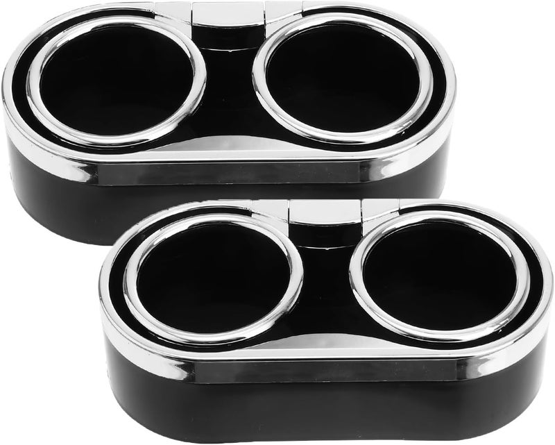 Car Water Cup Holder and Auto Drink Beverage Organizer Universal 2pcs Vehicle Double Cup Holders for Cars Black for Travel and Daily Use - Image 1