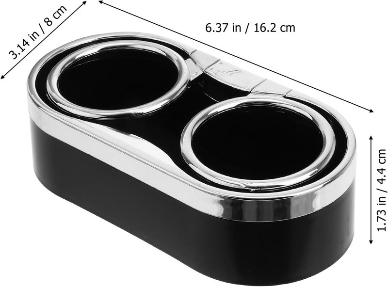 Car Water Cup Holder and Auto Drink Beverage Organizer Universal 2pcs Vehicle Double Cup Holders for Cars Black for Travel and Daily Use - Image 2