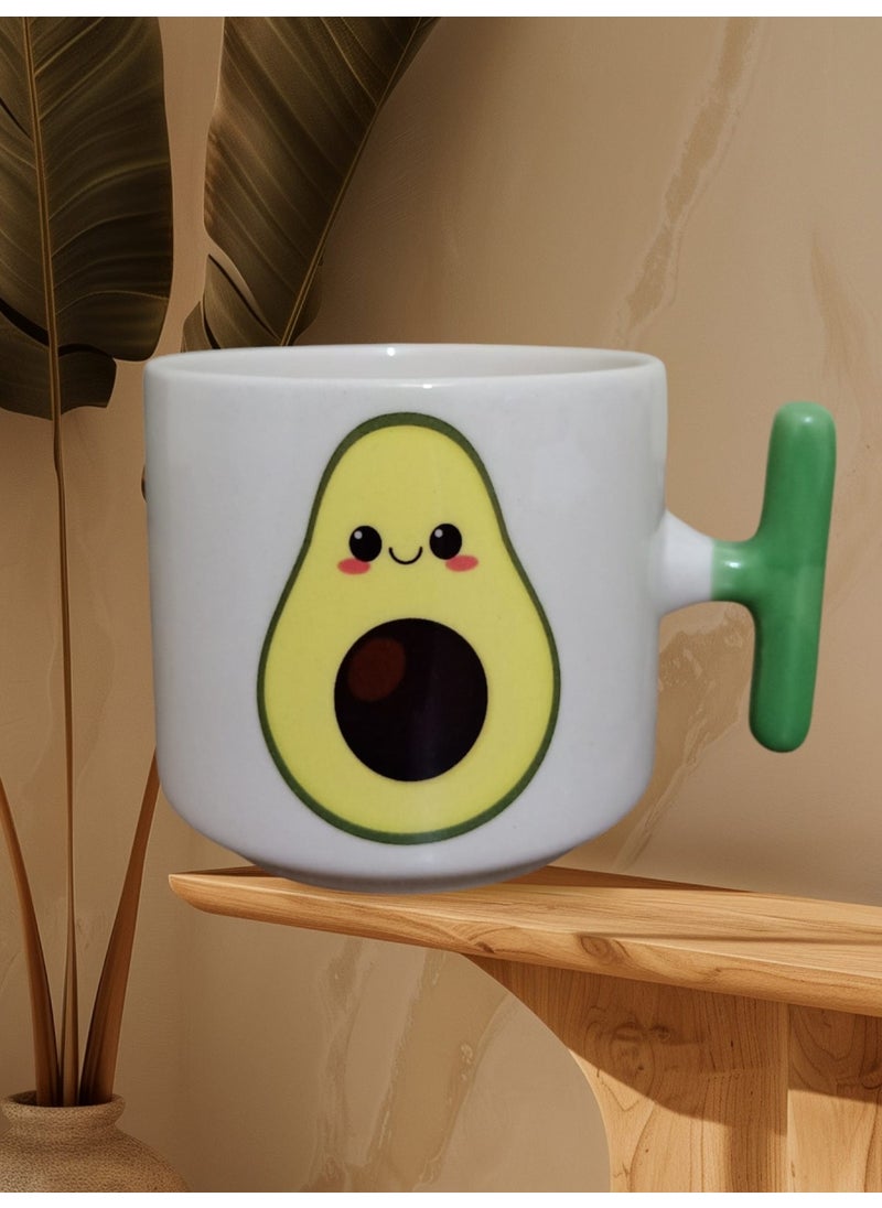 Game Fruy Avocado Double Sided Printed Mug (Green T)  - Image 2