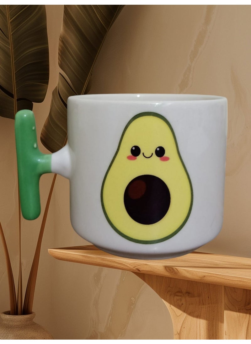Game Fruy Avocado Double Sided Printed Mug (Green T)  - Image 1