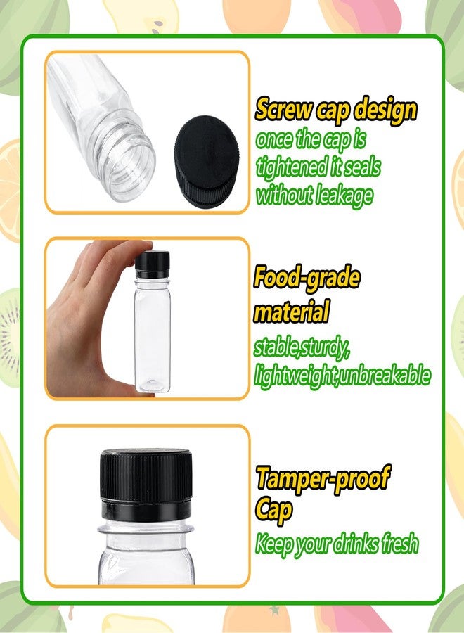 Haawooky 30PCS 2oz Small Plastic Shot Bottles with Caps,Reusable Clear Juice Containers,Empty Plastic Containers with 10 Funnels for Ginger Shots,Liquids,Beverages - Image 3