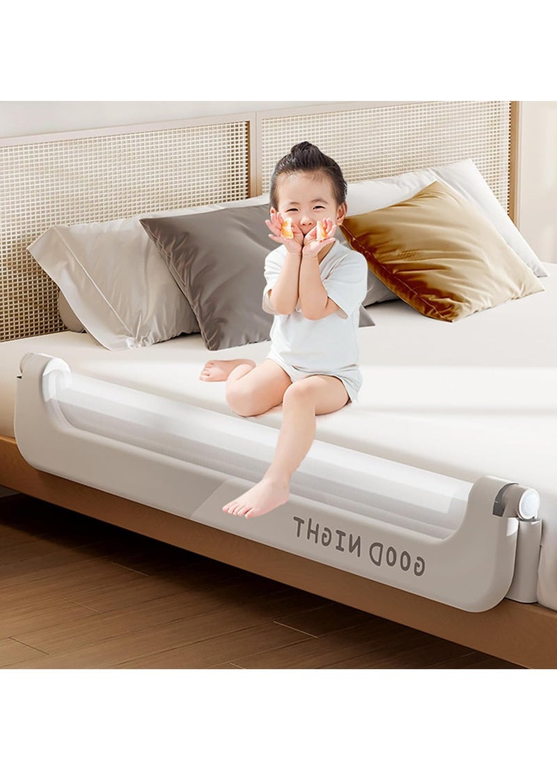 Foldable Crib Guardrails Toddler Bed Fence Upgraded and Reinforced Safety Bed Guardrails Suitable for Cribs Single Beds And Double Beds 1 Piece