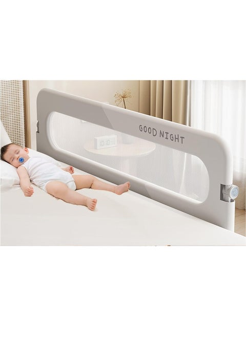 Foldable Crib Guardrails Toddler Bed Fence Upgraded and Reinforced Safety Bed Guardrails Suitable for Cribs Single Beds And Double Beds 1 Piece