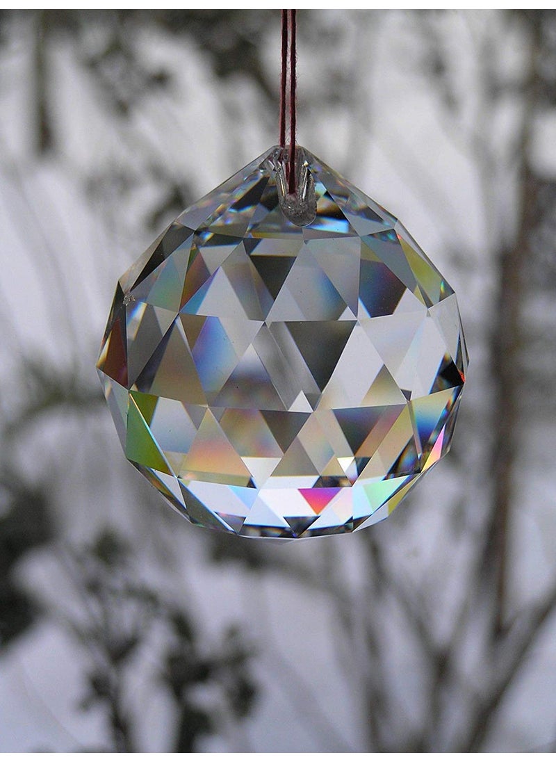 Plus Value Plus Value Feng Shui Vastu Hanging Crystal Ball for Positive Energy Good Luck Sun Catcher Photography Items for Home Office Balcony Door Window Decoration and Gifting Rainbow Glass 50mm  - Image 4