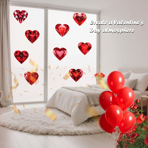 BoGlowHaven 13" Valentine's Day Yard Signs 9ct, Diamond-Design Heart Outdoor Decorations for Wedding, Proposal & Romantic Celebrations, Lawn Pathway Decor with 18 Stakes - Image 5