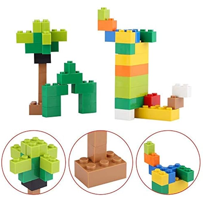PLASTIC BUILDING BLOCKS CONSTRUCTION (MULTICOLOUR) - SET OF 500 PIECES, 6+ YEARS KIDS - Image 3