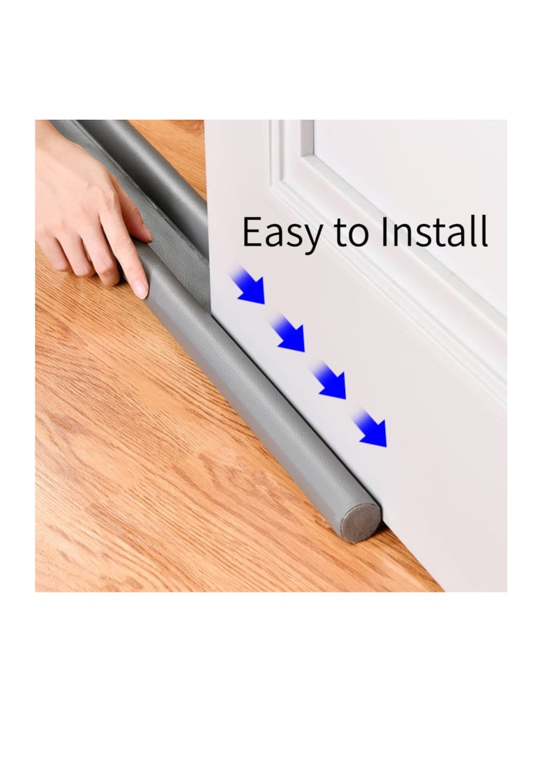 SOLARAE Door Draft Stopper, 1 Pcs Under Door Draught Excluder, Brown Noise Blocker Draft Stopper, Prevent Bugs Coming Draught Excluder for Bottom of Door Keeping Warm - Image 4