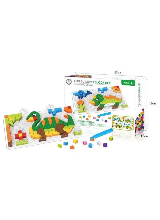 Vibgyor Vibes - 210 Pc Diy Dinosaur Building Blocks Jigsaw Puzzle - Image 1