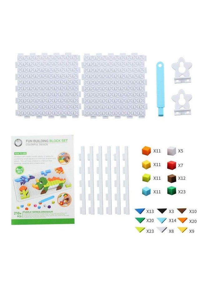 Vibgyor Vibes - 210 Pc Diy Dinosaur Building Blocks Jigsaw Puzzle - Image 1