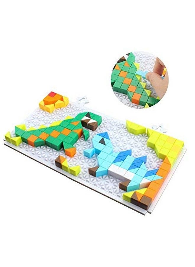 Vibgyor Vibes - 210 Pc Diy Dinosaur Building Blocks Jigsaw Puzzle - Image 1