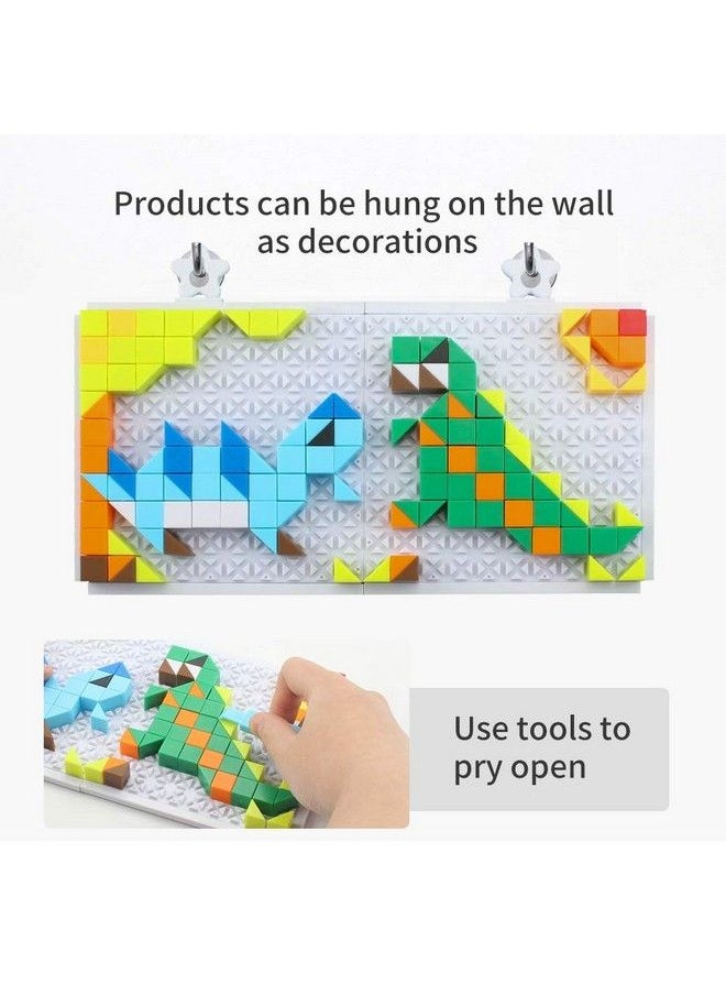 Vibgyor Vibes - 210 Pc Diy Dinosaur Building Blocks Jigsaw Puzzle - Image 1