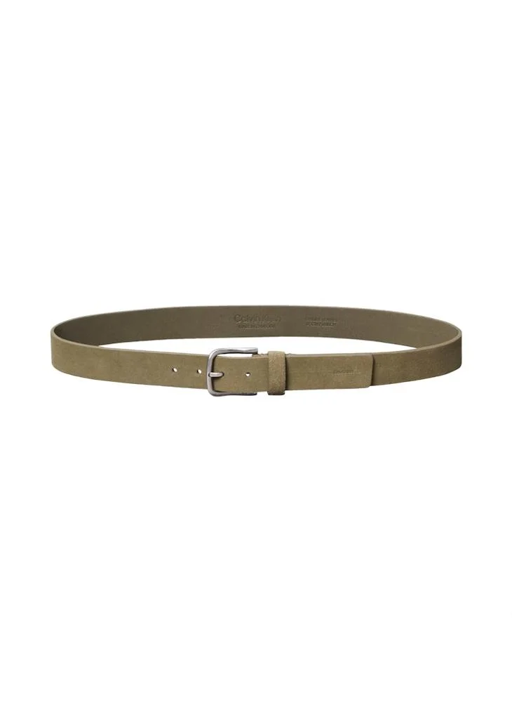 CALVIN KLEIN Round Suede Buckle 35MM Fixed Belt
