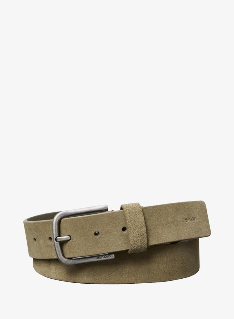 CALVIN KLEIN Rounded Buckle Suede Belt - Image 1