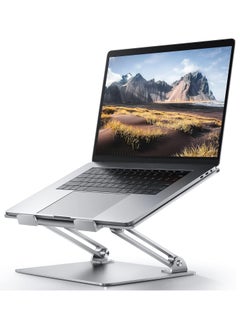 Generic Adjustable Laptop Stand for Desk, Ergonomic Aluminum Laptop Holder with Vent for Elevating Laptop, MacBook Air, Pro, Dell XPS, Samsung 11-17 inch  - Image 1