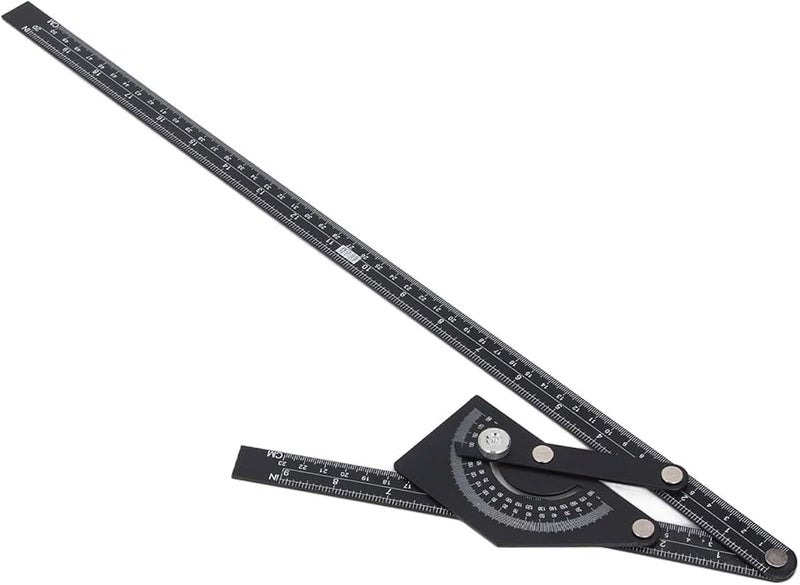 منقلة زاوية عالمية من الألومنيوم 0-180 درجة مسطرة للبناء وصناعة الخزانات - Image 5