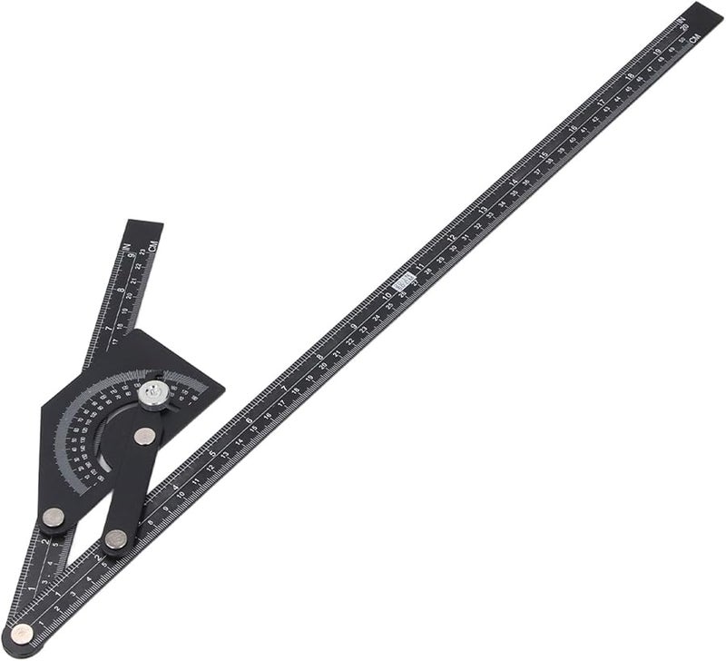 منقلة زاوية عالمية من الألومنيوم 0-180 درجة مسطرة للبناء وصناعة الخزانات - Image 4