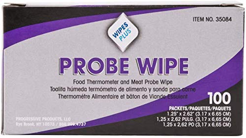 WIPESPLUS Thermometer Sanitizing Wipes - Probe Wipe Sachet - 100 Wipes - Image 1
