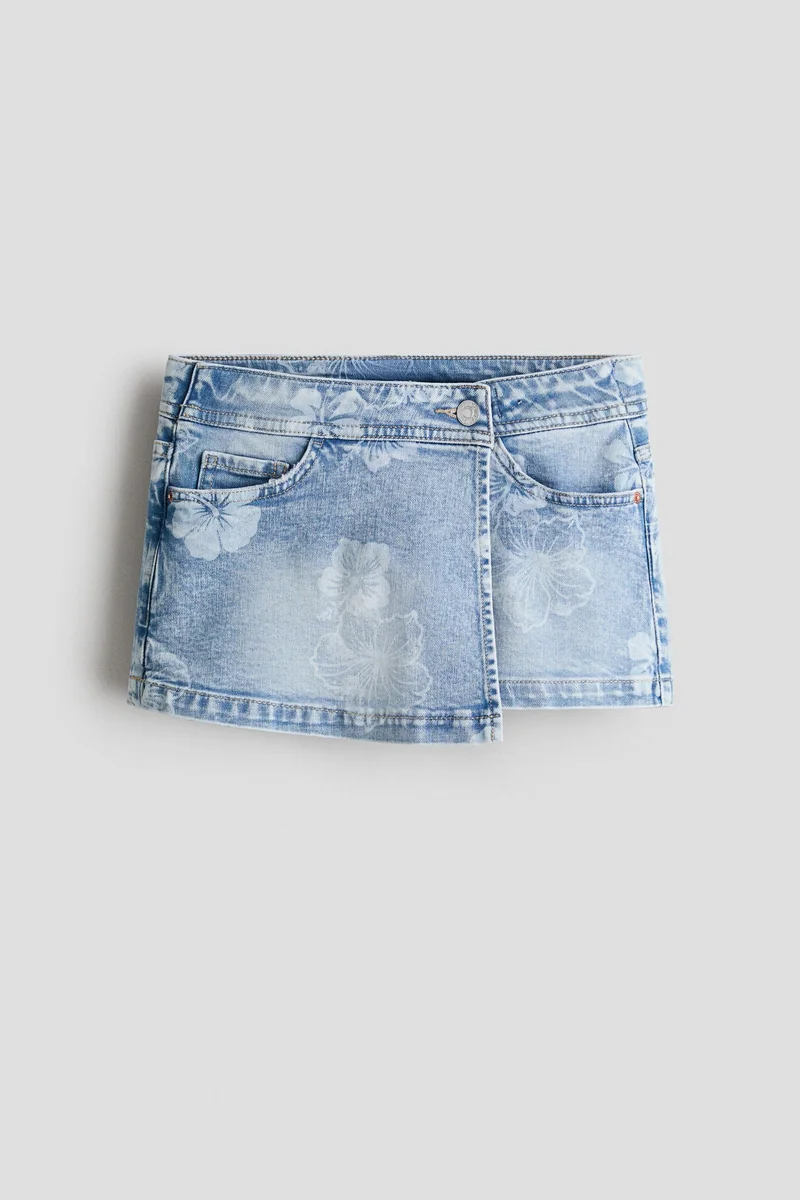 H&M Denim wrap skort