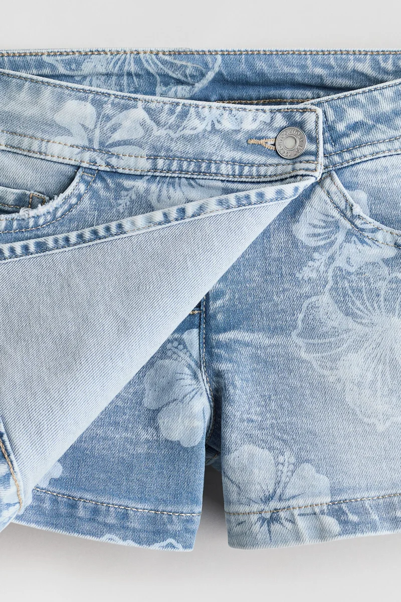 H&M Denim wrap skort