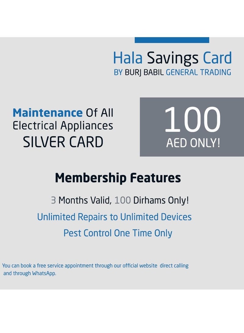 Hala Card Subscription For  Home Electronics Appliances Repair - Image 3