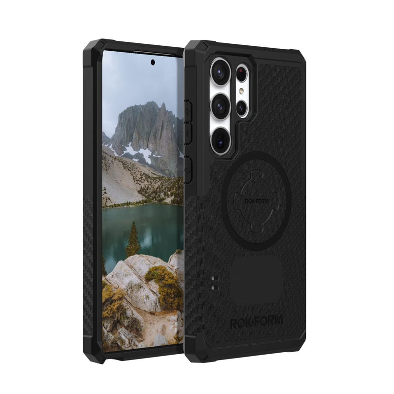 Rokform - Galaxy S23 Ultra Case, Rugged Series, Samsung Protective Cover with RokLock Twist Lock, Drop Tested Military Grade Armor (Black) - Image 1