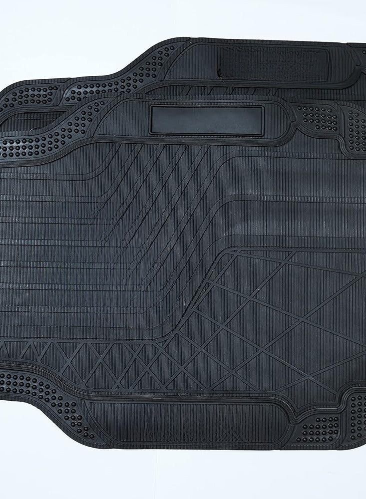 5-Piece Full Coverage Car Floor Mat Set, Waterproof Multi-Layer Floor Protection with Anti-Slip Base for Front and Rear Vehicle Interior