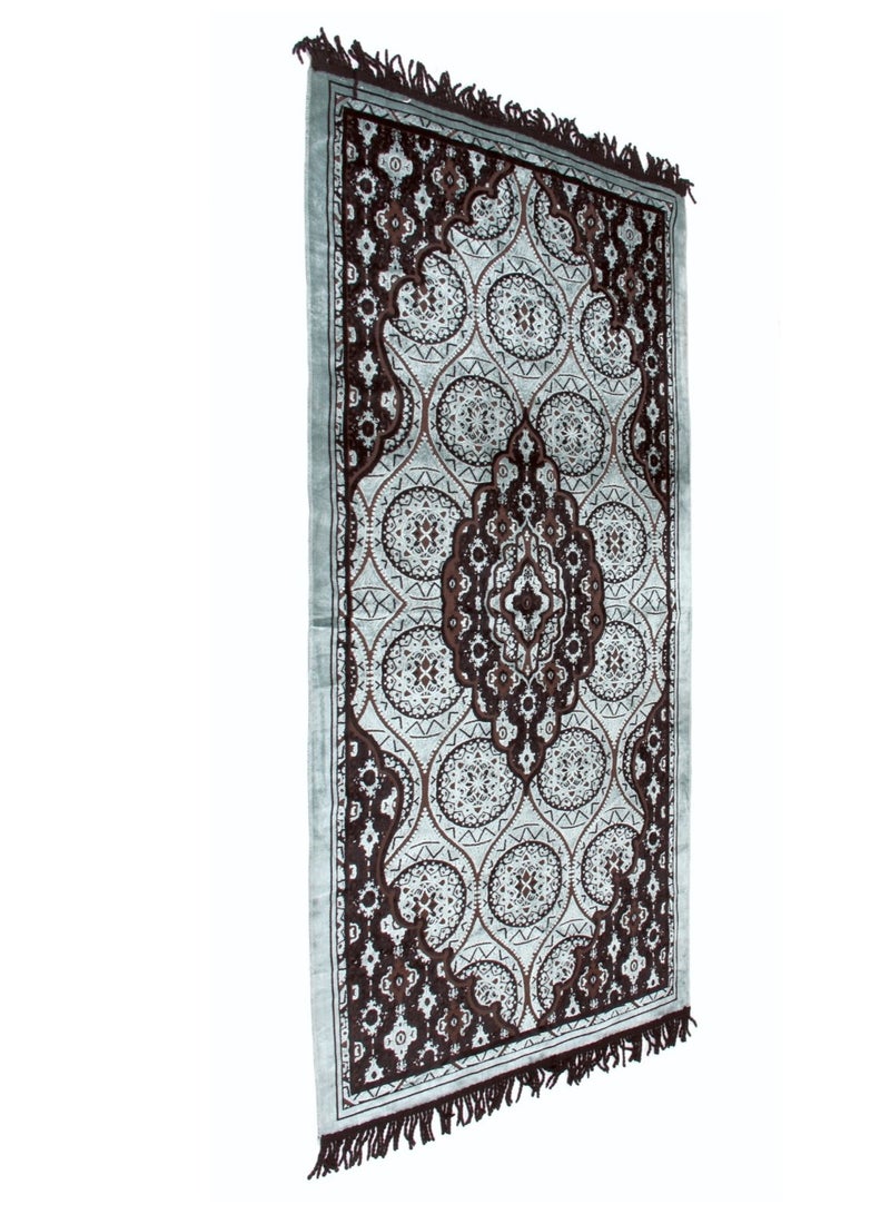 Vitacelli Prayer Mat 614GSM Anti-Slip Velvet Top Islamic Prayer Mat New Design Thick Padded Sajadah Prayer Rug for Men Women Eid Gift Ramadan ( 140cm X 70cm)  - Image 1