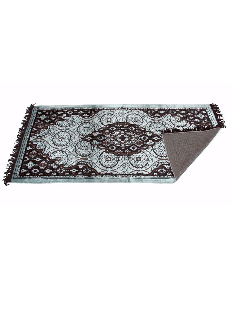 Vitacelli Prayer Mat 614GSM Anti-Slip Velvet Top Islamic Prayer Mat New Design Thick Padded Sajadah Prayer Rug for Men Women Eid Gift Ramadan ( 140cm X 70cm)  - Image 3