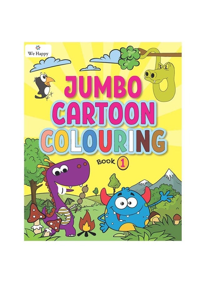 We Happy - Pack of 2 We Happy Jumbo Cartoon Coloring Book, Funny and Crazy Drawings for Kids 3+ Age - Image 1