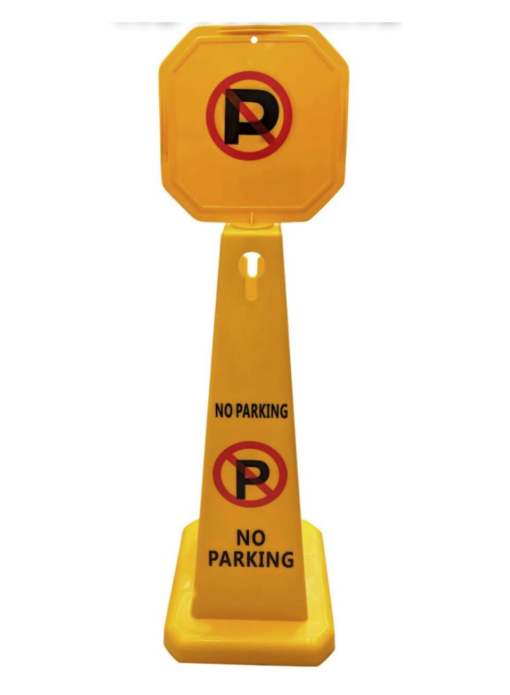 Yuwell No Parking Cones Safe Traffic Cone Plastic Road Barrier Cone Parking Stack Reflective Cone 84CM - Image 1