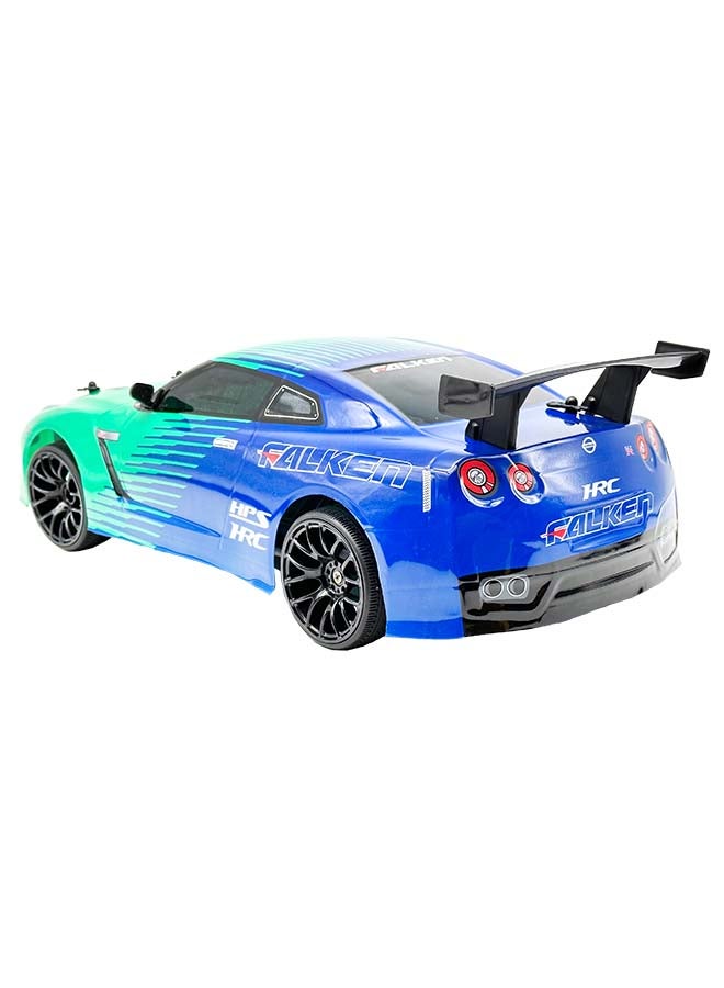 D-Power 1:10 Nissan GT-R Falken RC Car – 2.4GHz Remote Control, 7.4V USB Rechargeable Battery, Realistic Drift Design, for Kids Ages 6+ - Image 4