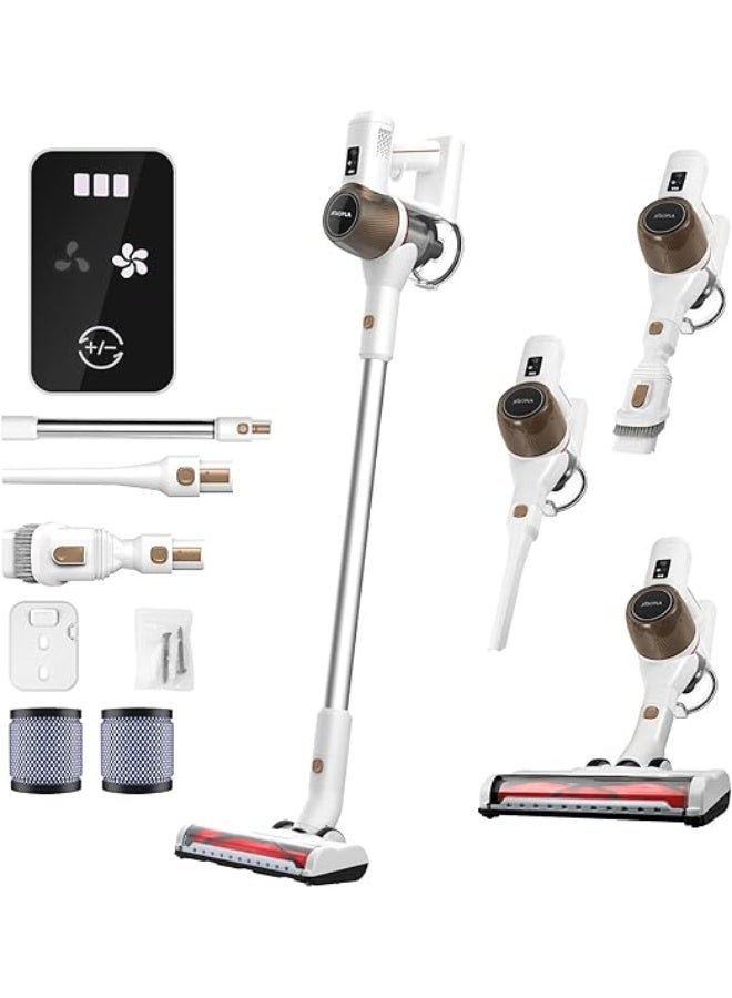 Xoopla Cordless Vacuum Cleaner, 42Kpa Powerful Suction Stick Vacuum Cleaner, Up to 60Mins Runtime, 2 Power Modes LED Touch Screen, Ideal for Home, Car, Hard Floor, Carpet, Pet Hair - Image 1