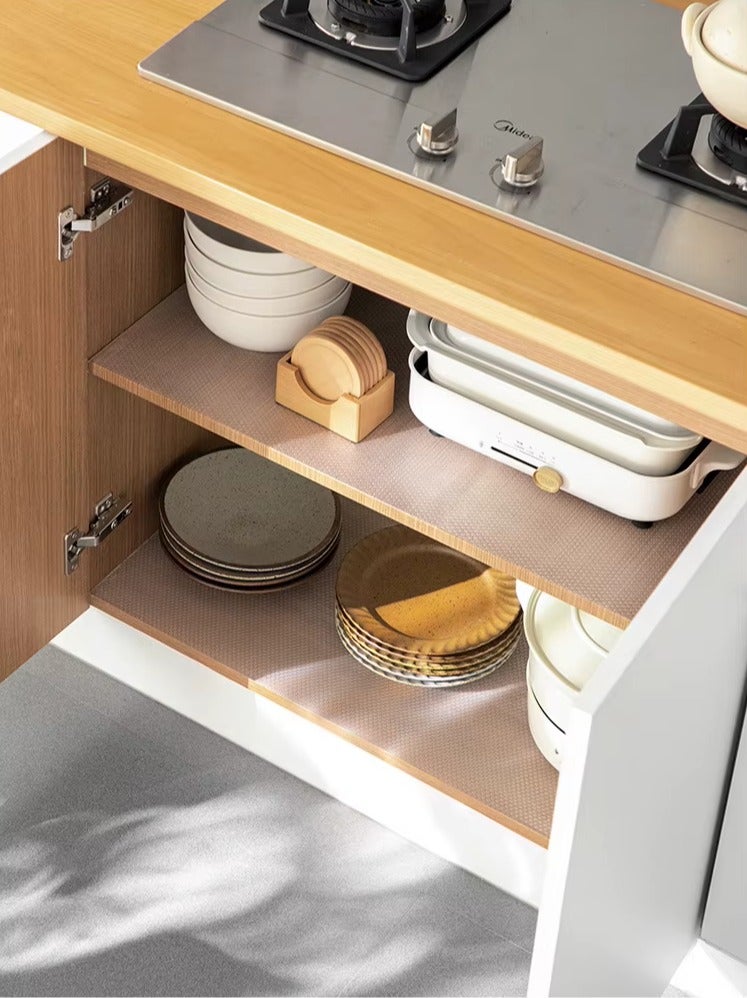 Kitchen Shelf Liner Non-Slip Cabinet & Drawer Mat, 11.8 in x 9.8 ft (30 cm x 3 m) Washable Oil-Proof Refrigerator Liner, Moisture-Proof Thickened Shelf Protector for Kitchen Cabinets, Drawers, Shelves & Dining Areas - Image 4