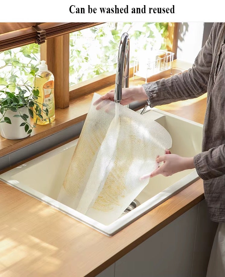 Kitchen Shelf Liner Non-Slip Cabinet & Drawer Mat, 11.8 in x 9.8 ft (30 cm x 3 m) Washable Oil-Proof Refrigerator Liner, Moisture-Proof Thickened Shelf Protector for Kitchen Cabinets, Drawers, Shelves & Dining Areas - Image 3