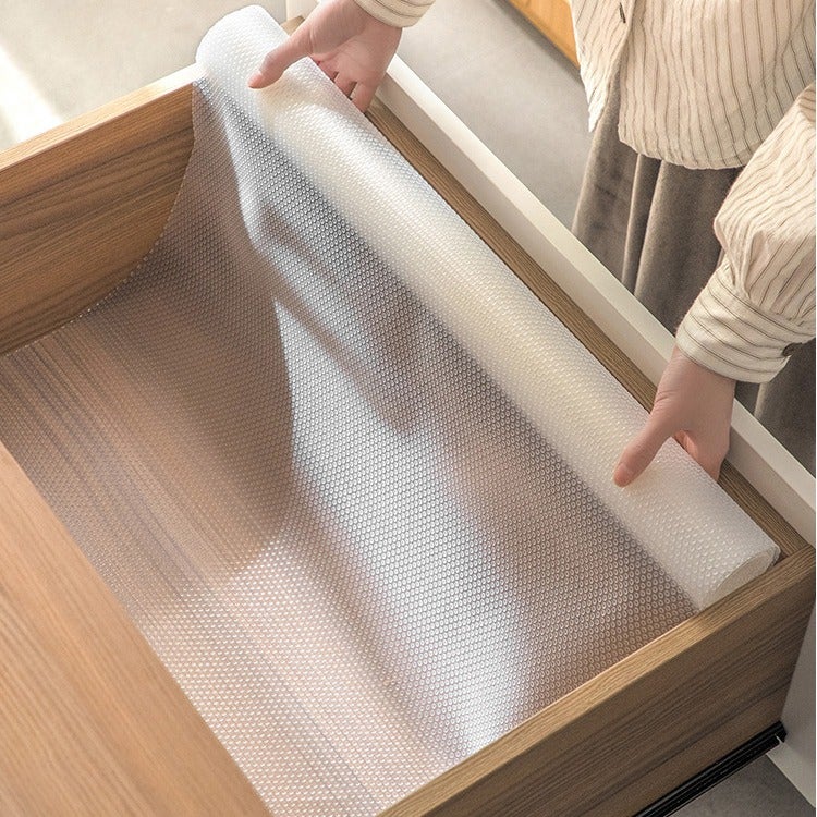 Kitchen Shelf Liner Non-Slip Cabinet & Drawer Mat, 11.8 in x 9.8 ft (30 cm x 3 m) Washable Oil-Proof Refrigerator Liner, Moisture-Proof Thickened Shelf Protector for Kitchen Cabinets, Drawers, Shelves & Dining Areas - Image 1