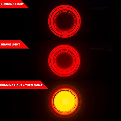 FATECIM 2X Motorcycle 40 LED Bullet Tail Lights Amber Turn Signals Running Brake Stop Lights Motorbike Taillights Rear Blinkers Indicators for Bobber Harley Honda Yamaha Suzuki Kawasaki Chopper Chrome - Image 2