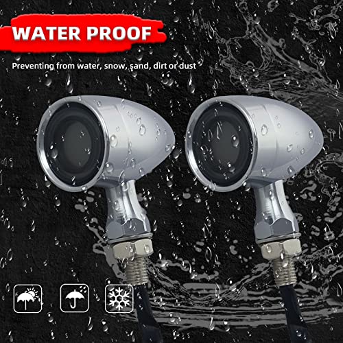 FATECIM 2X Motorcycle 40 LED Bullet Tail Lights Amber Turn Signals Running Brake Stop Lights Motorbike Taillights Rear Blinkers Indicators for Bobber Harley Honda Yamaha Suzuki Kawasaki Chopper Chrome - Image 5