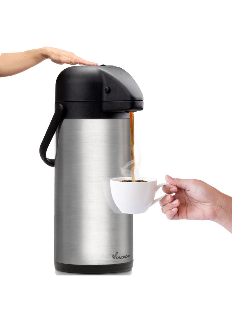 Vondior 85 oz 25L Airpot Coffee Carafe with Pump Insulated Stainless Steel Coffee Dispenser Coffee Carafes for Keeping HotCold Hot Beverage Dispenser for Party 